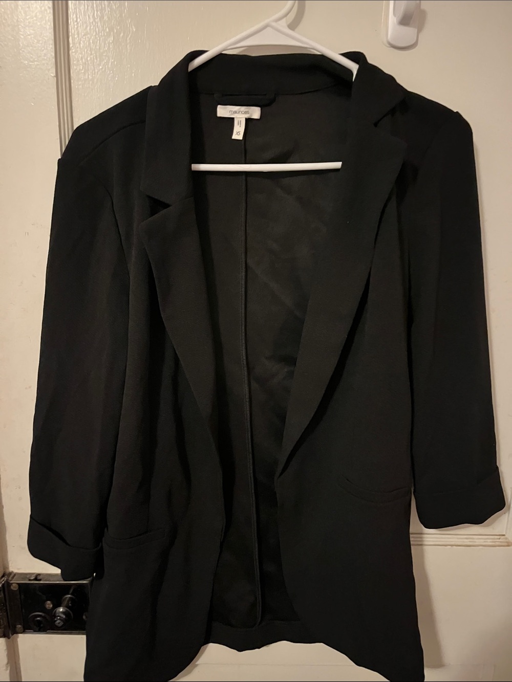 Maurices Black Open-Front Blazer Jacket